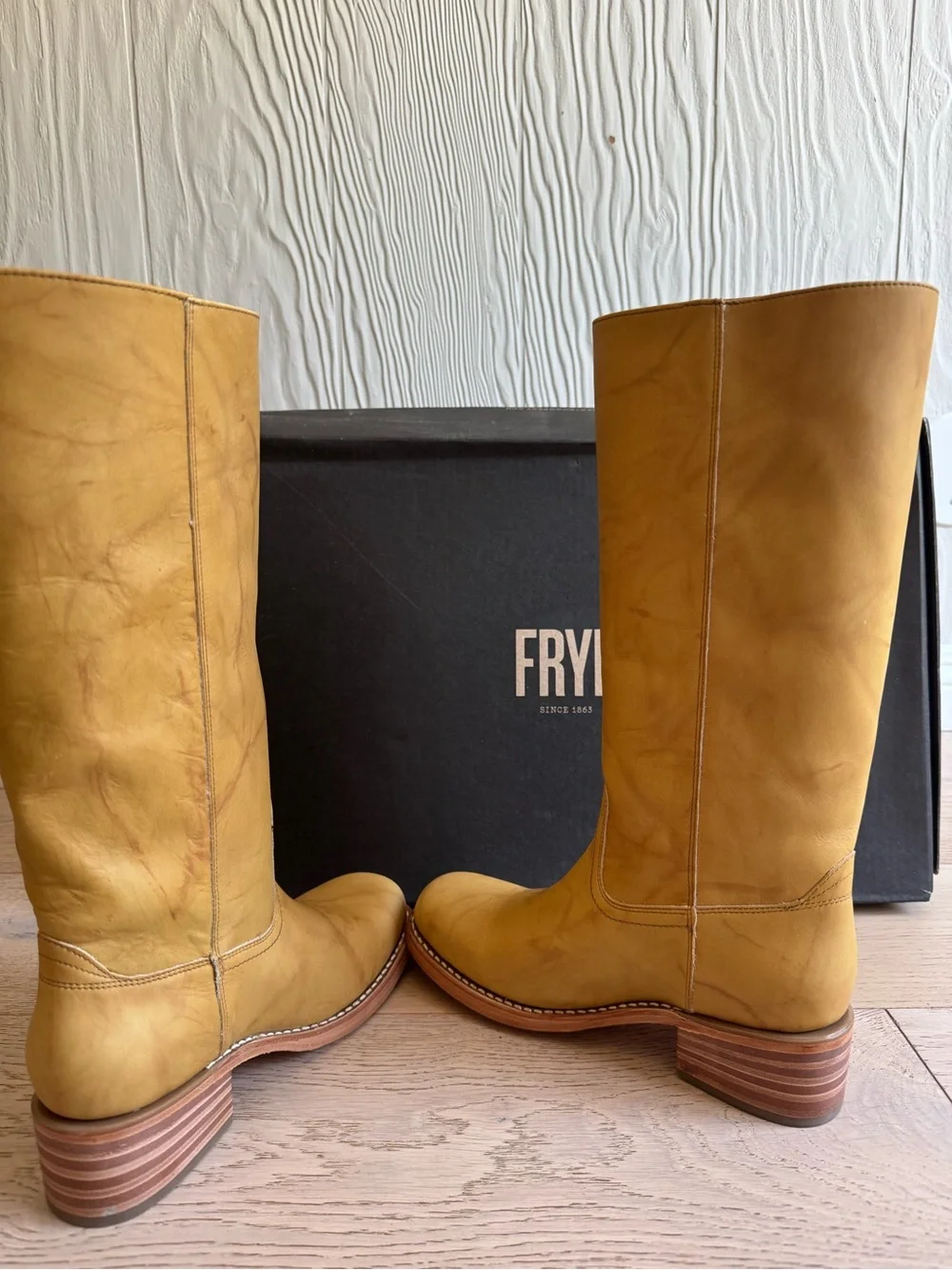 NEW FRYE Campus 14L Boots in Banana Sz: 9.5 Genuine Leather Tall Boots $498